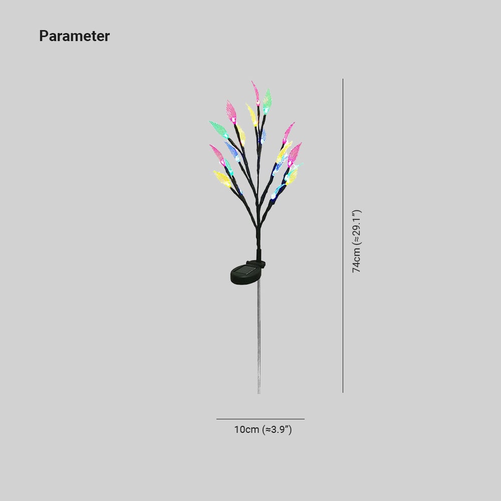 Pena Außen-Wegeleuchte Blatt Solarenergie, 74CM lang - Lumpaz