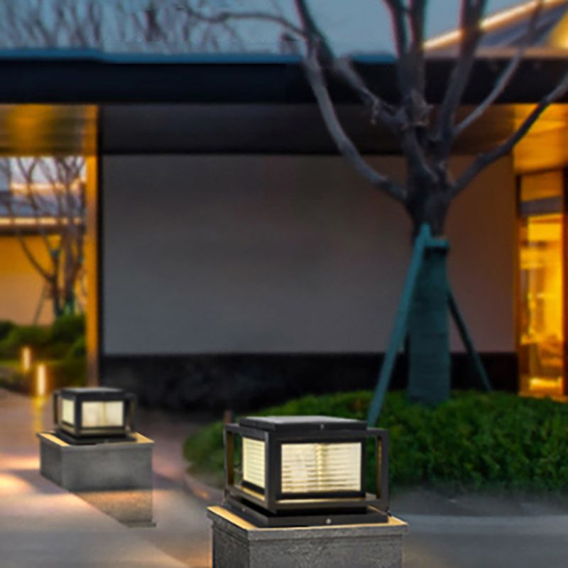 Riley Außensockelleuchte Schwarz, Solarenergie, 25/30/38CM Lang - Lumpaz