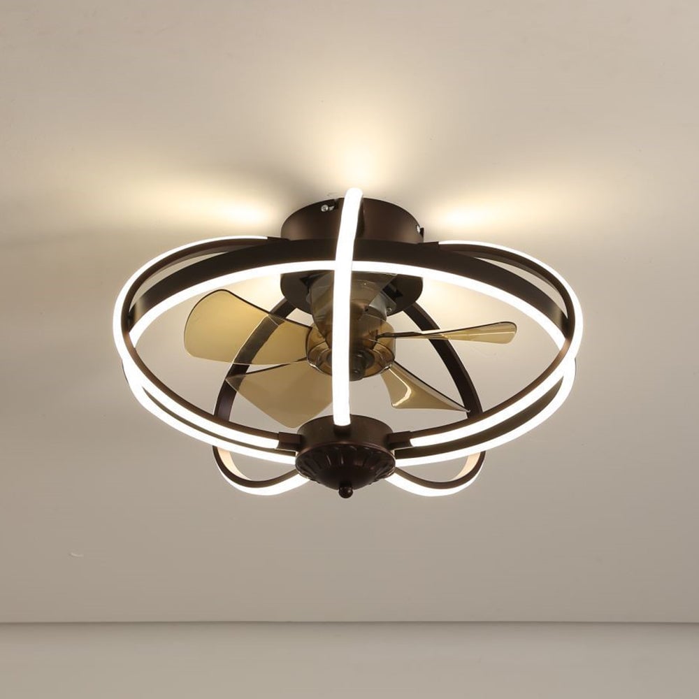 Lacey Deckenventilator mit Beleuchtung, Aluminium & Metall, ∅50CM - Lumpaz