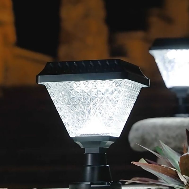 Riley Außensockelleuchte Solar, Geometrie, 22CM Lang - Lumpaz