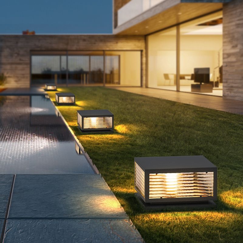 Riley Außensockelleuchte Metall, Quader, Breite 25/31/41CM - Lumpaz