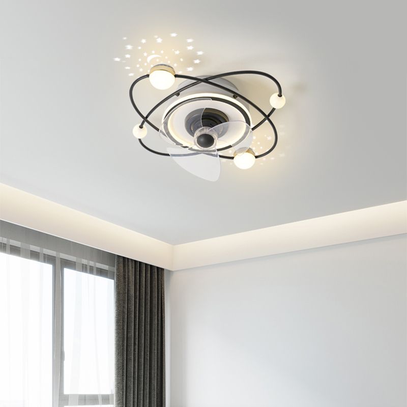 Madina Deckenventilator mit Beleuchtung Stern 3-Blatt, 2 Farben, ∅60CM - Lumpaz