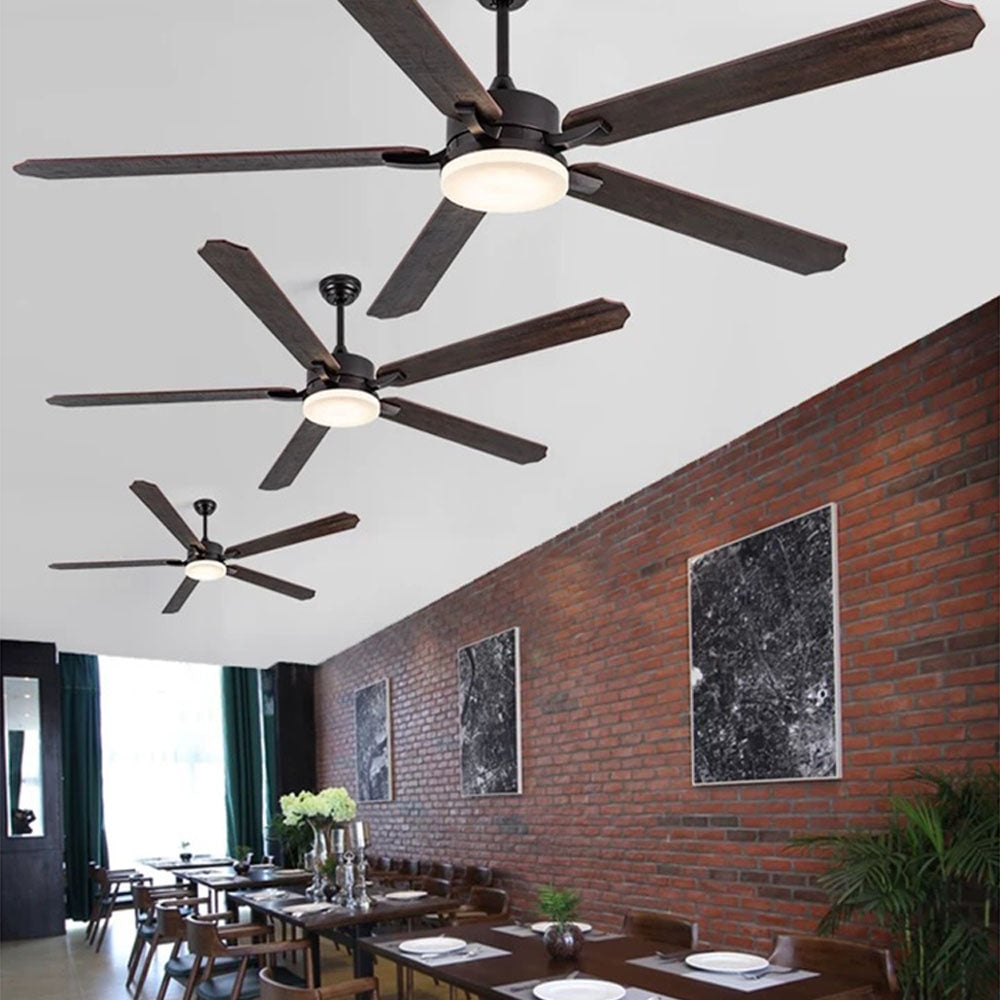 Haydn Deckenventilator mit Beleuchtung Schwarz 6-Blatt, ∅152/193CM - Lumpaz
