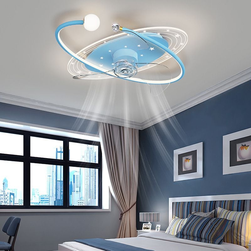 Madina Sternenklar Deckenventilator mit Beleuchtung, 3 Farben, 3/5 flammig, ∅52CM - Lumpaz
