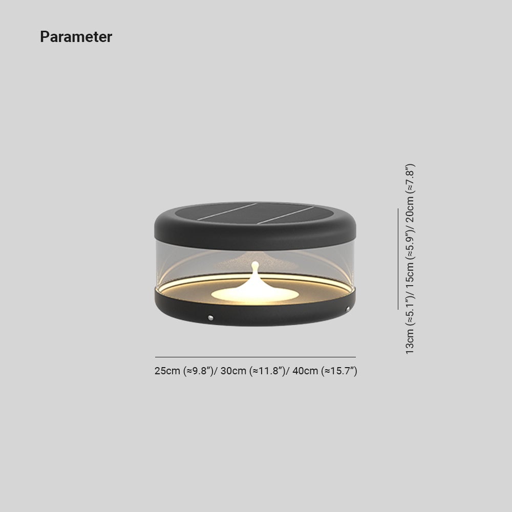 Riley Außensockelleuchte, Durchsichtig, ∅25/30/40CM - Lumpaz