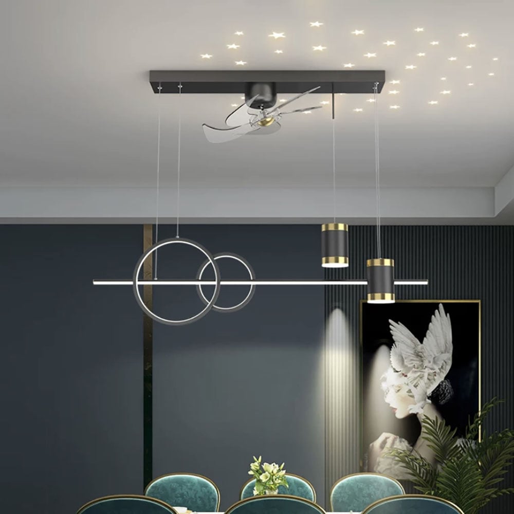 Madina Deckenventilator mit Beleuchtung 6 Stile, ∅100CM - Lumpaz