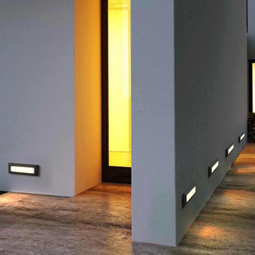 Orr Rechteck Außen-Treppenleuchte, 2 Farben, 23CM Lang - Lumpaz