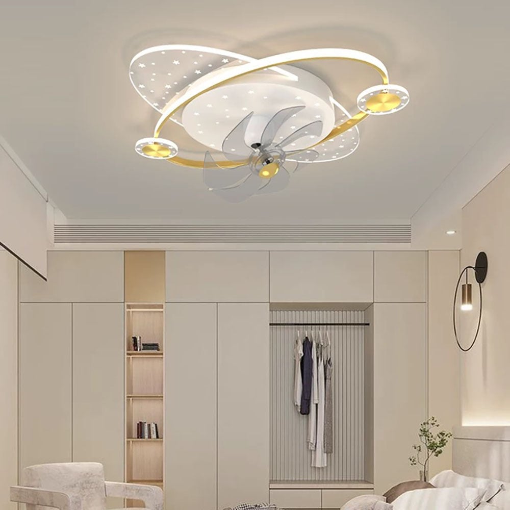 Kelley Deckenventilator mit Beleuchtung, 4 Stile, ∅50/90CM - Lumpaz
