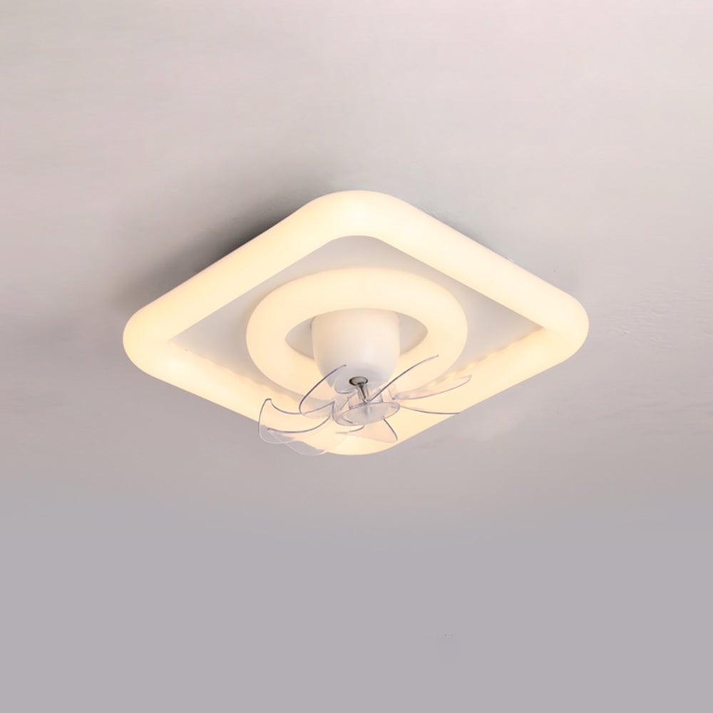 Minori Deckenventilator mit Beleuchtung Weiß, 4 Stile, ∅48/50CM - Lumpaz