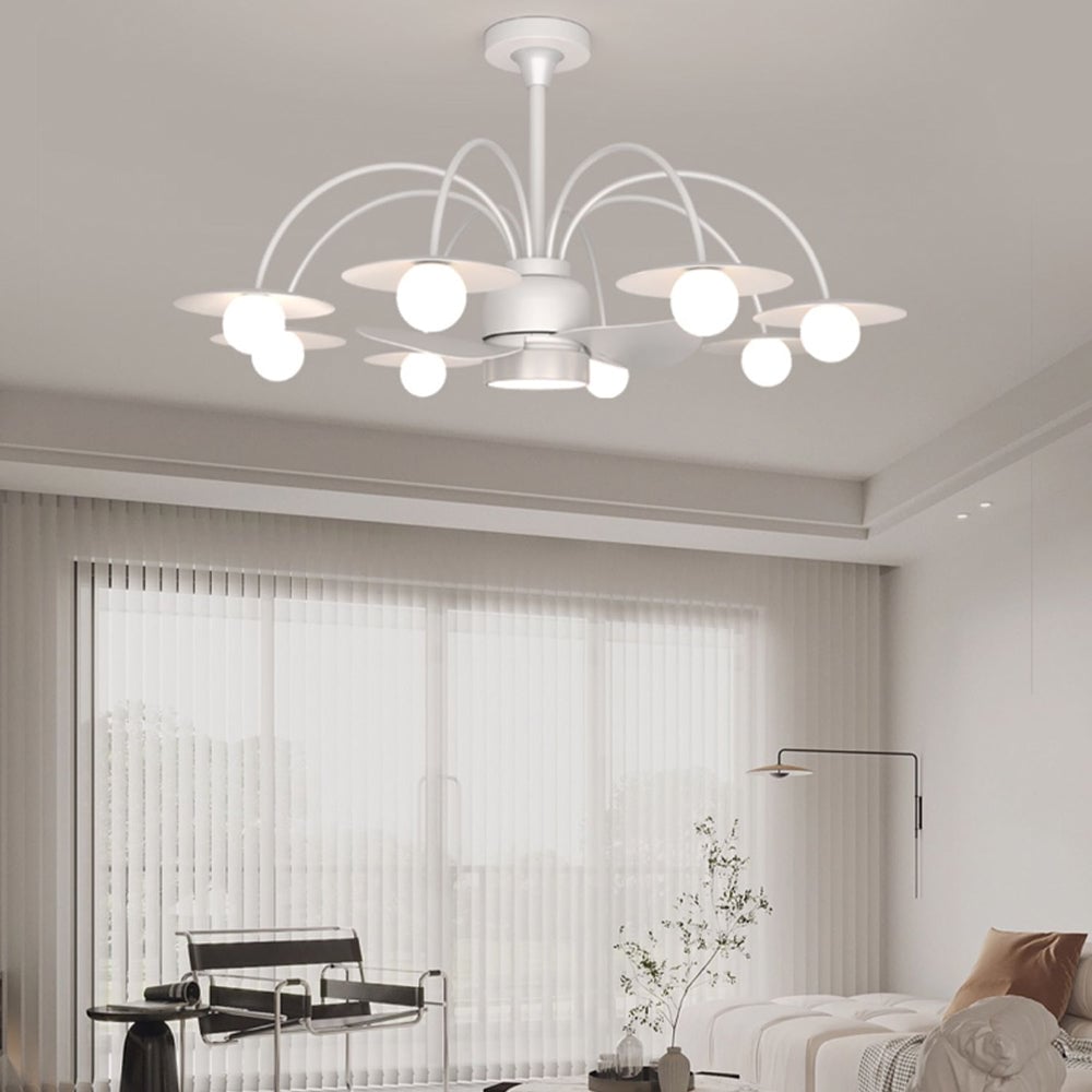 Carins Deckenventilator mit Beleuchtung Aluminium & Metall, ∅110CM - Lumpaz