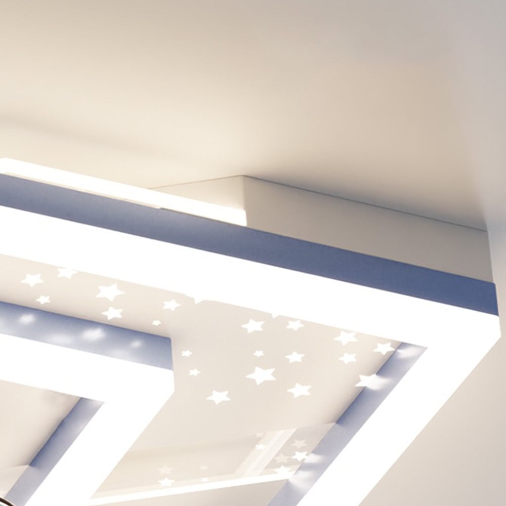 Kelley Deckenventilator mit Beleuchtung Blau & Schwarz, 5 Stile, ∅50/90/110CM - Lumpaz