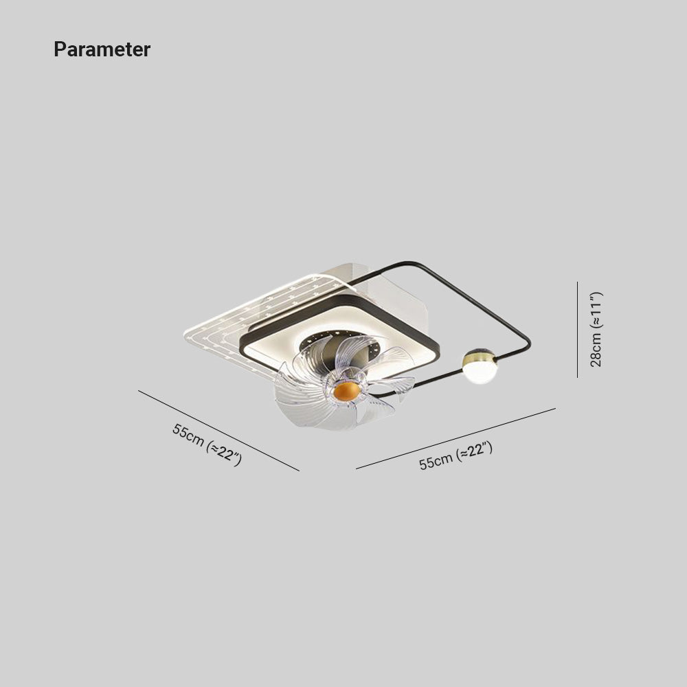 Madina Deckenventilator mit Beleuchtung, 3 Stile, ∅55/60CM - Lumpaz