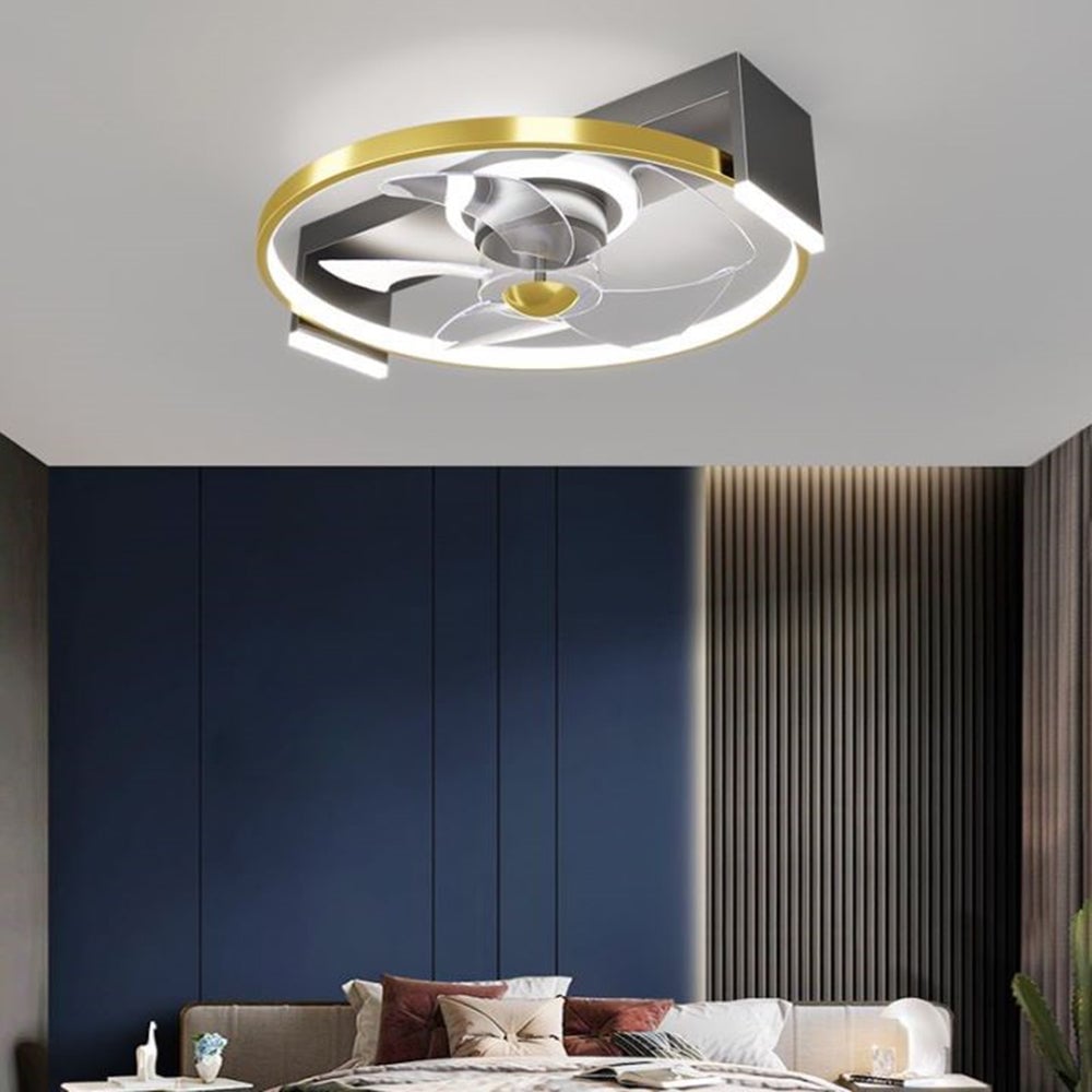 Kelley Deckenventilator mit Beleuchtung Gold, 3 Stile, ∅45/62/110CM - Lumpaz
