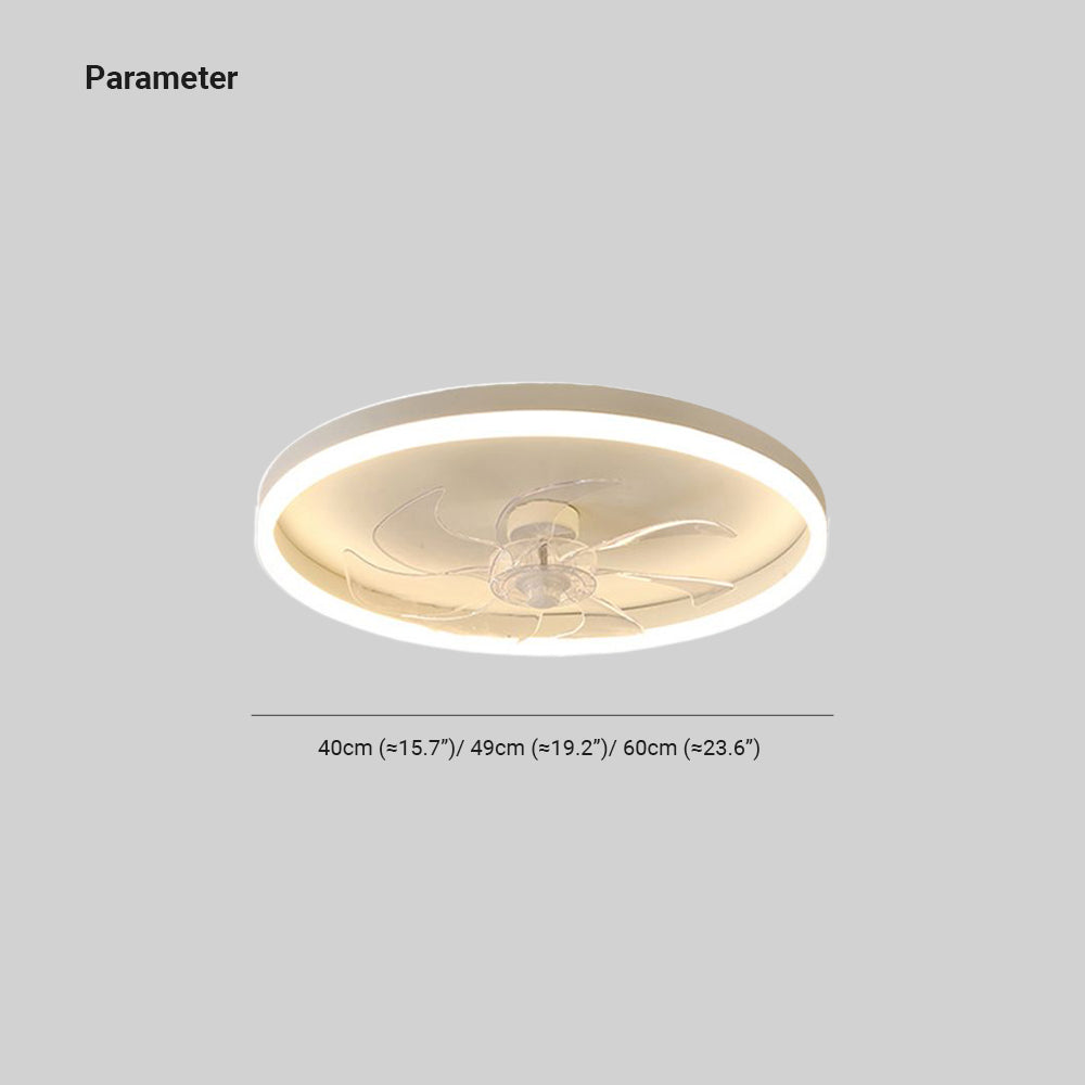 Edge Deckenventilator mit Beleuchtung Ring 7-Blatt, 4 Farben, ∅40/59/60CM - Lumpaz