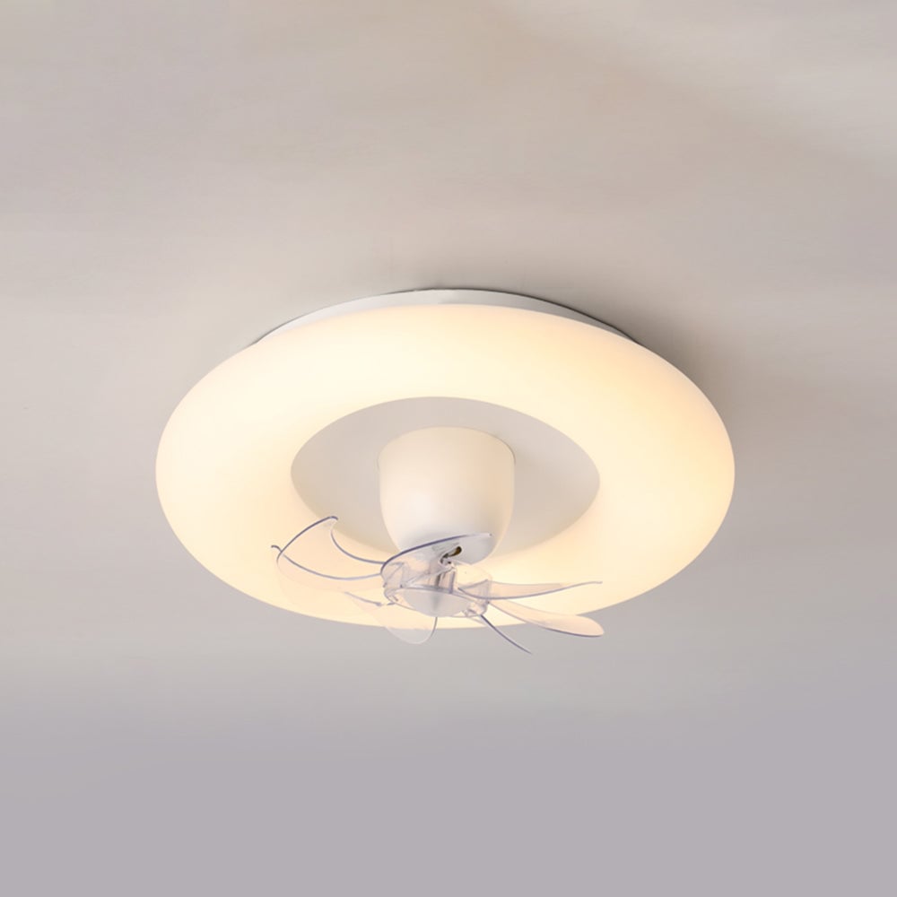 Minori Deckenventilator mit Beleuchtung Weiß, 4 Stile, ∅48/50CM - Lumpaz