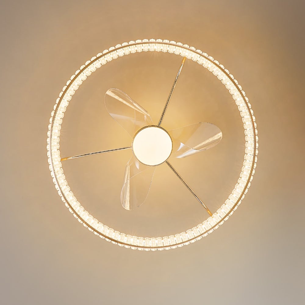 Kelley Deckenventilator mit Beleuchtung Gold, 2 Stile, ∅50/60CM - Lumpaz
