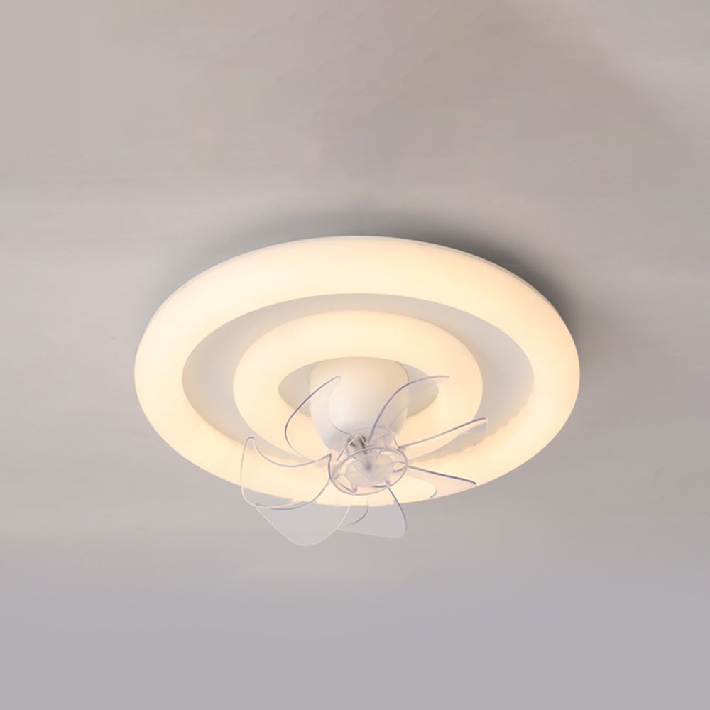 Minori Deckenventilator mit Beleuchtung Weiß, 4 Stile, ∅48/50CM - Lumpaz