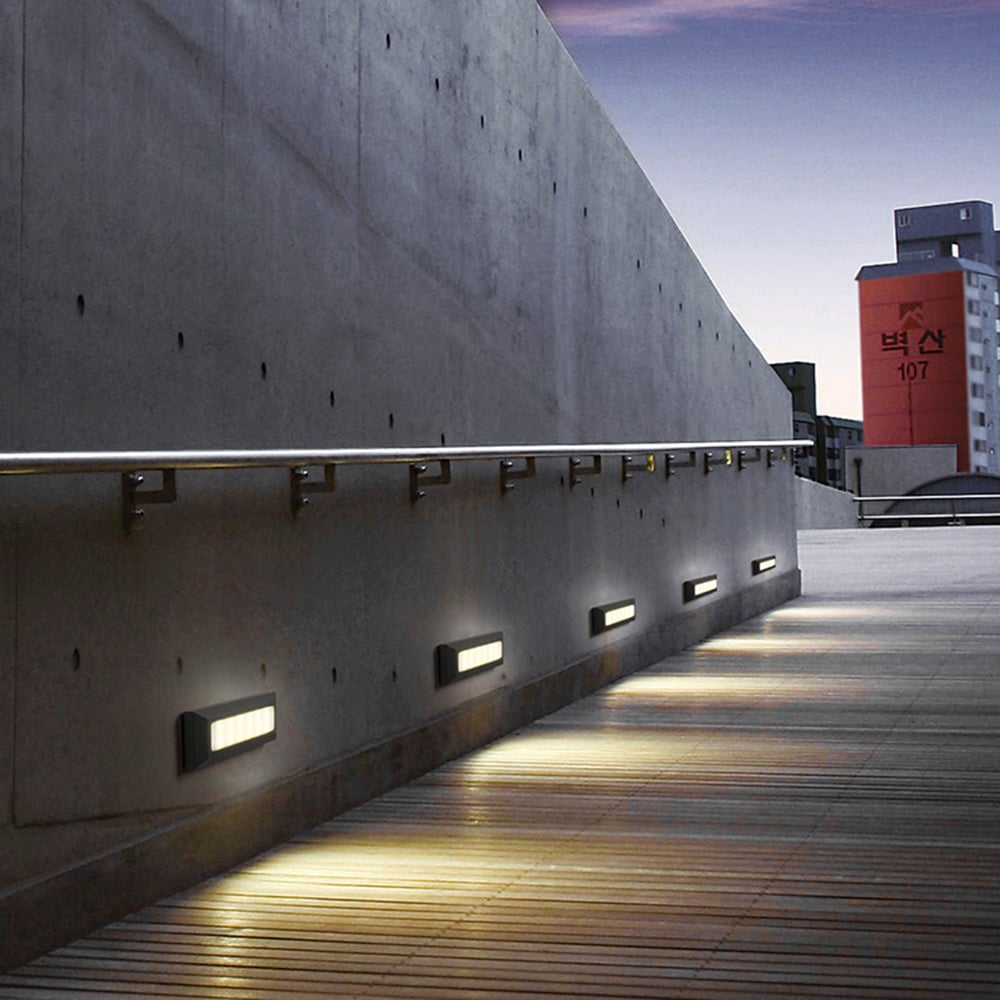 Orr Rechteck Außen-Treppenleuchte, 2 Farben, 23CM Lang - Lumpaz