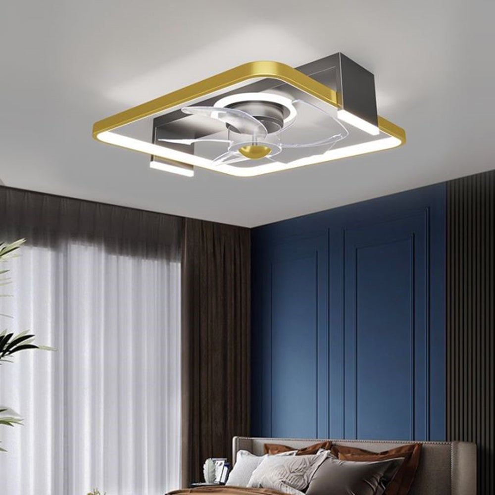 Kelley Deckenventilator mit Beleuchtung Gold, 3 Stile, ∅45/62/110CM - Lumpaz