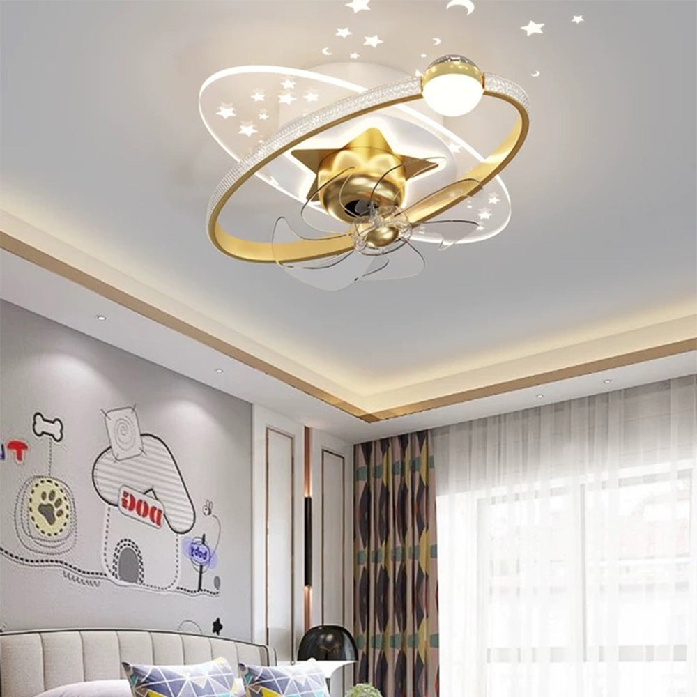 Minori Deckenventilator mit Beleuchtung, 4 Farben, ∅55CM - Lumpaz