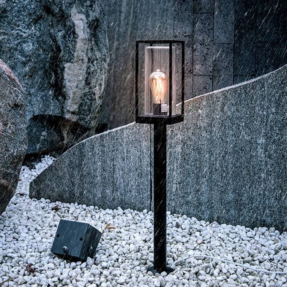 Pena Außen-Pollerleuchte Solar, Aluminium & Glas, 75CM Lang - Lumpaz