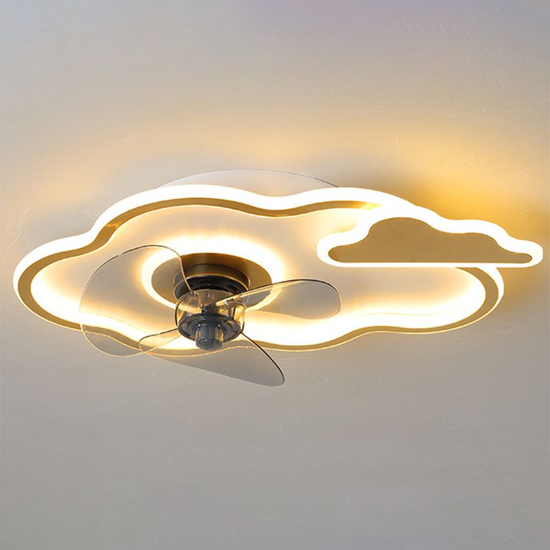 Minori Deckenventilator mit Beleuchtung Wolke & Stern, 3 Farben, ∅52/57CM - Lumpaz