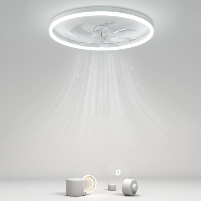 Edge Deckenventilator mit Beleuchtung Ring 7-Blatt, 4 Farben, ∅40/59/60CM - Lumpaz