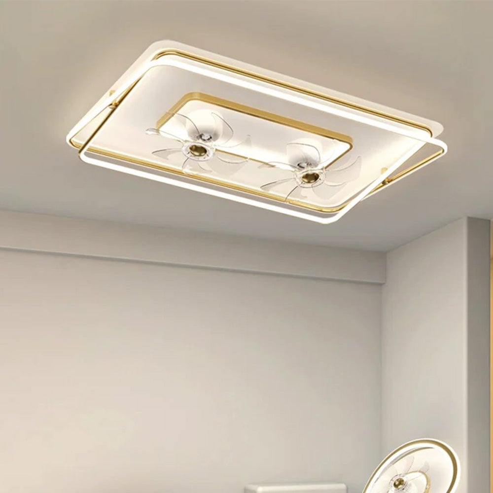 Kelley Deckenventilator mit Beleuchtung Gold, 5 Stile, ∅50/90/110CM - Lumpaz