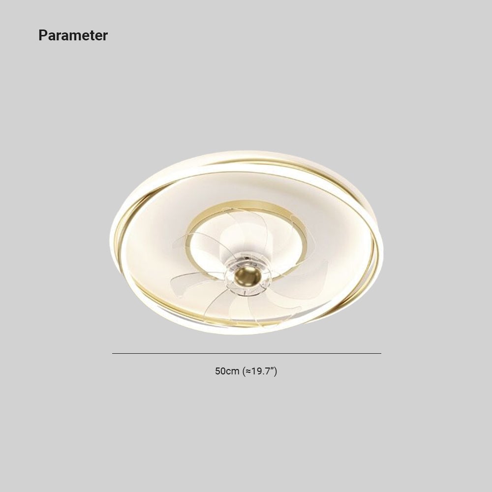 Kelley Deckenventilator mit Beleuchtung Gold, 5 Stile, ∅50/90/110CM - Lumpaz