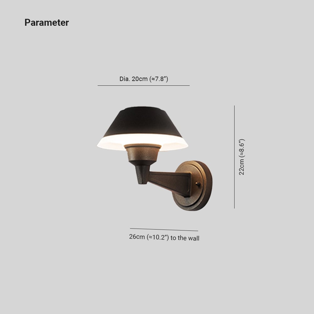 Carins Außenwandleuchte Schwarz, 22CM Lang - Lumpaz