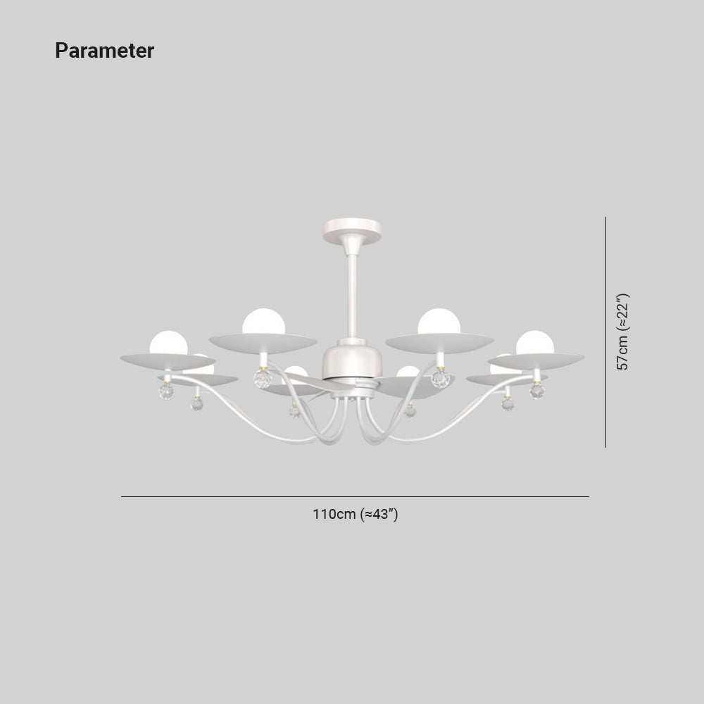 Carins Deckenventilator mit Beleuchtung, ∅110CM - Lumpaz
