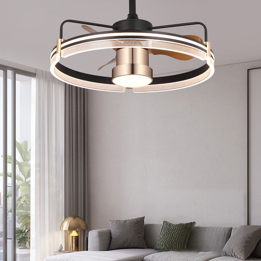 Kelley Deckenventilator mit Beleuchtung Aluminium & Metall, ∅60cm - Lumpaz