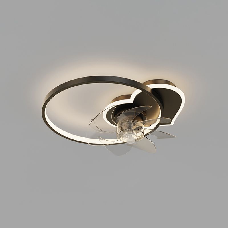 Arisha Deckenventilator mit Beleuchtung 2/3/4/5 Ringe, 2 Farben, ∅45/55/60/80CM - Lumpaz