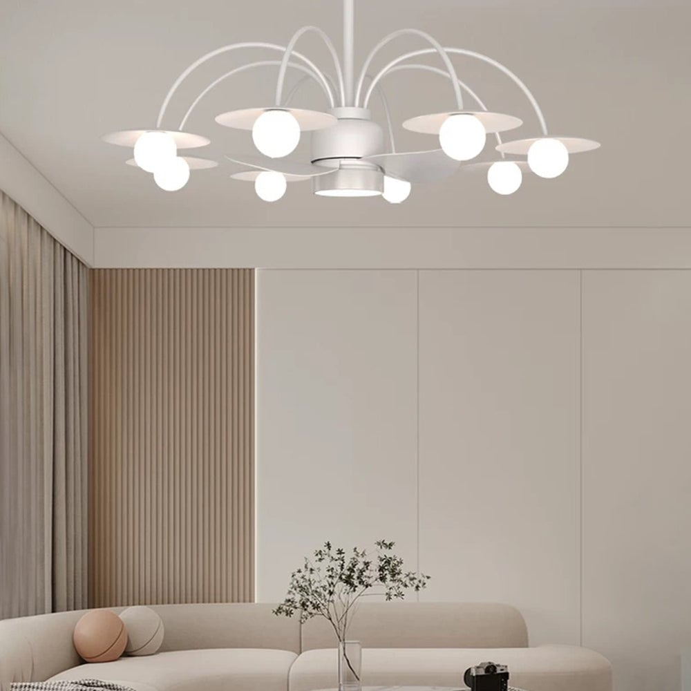 Carins Deckenventilator mit Beleuchtung Aluminium & Metall, ∅110CM - Lumpaz