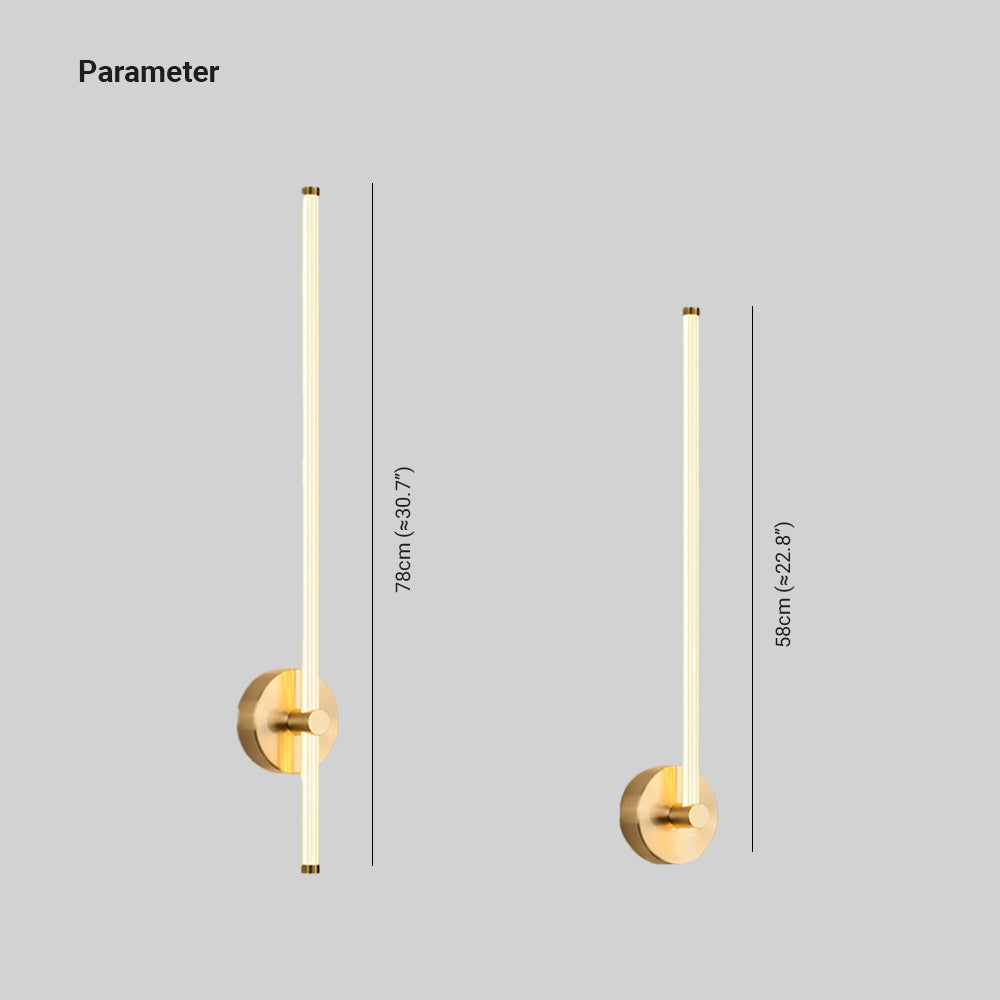 Edge Innenwandleuchte Kupfer & Nickel, 58/78CM Lang - Lumpaz