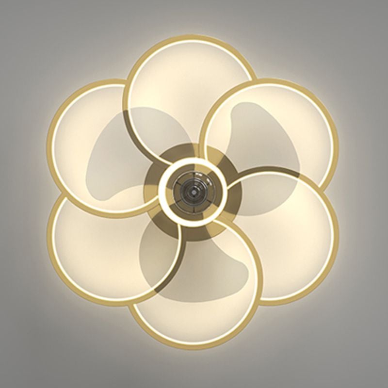 Arisha Deckenventilator mit Beleuchtung, 2 Farben, 4 Stile, ∅51/56/61cm - Lumpaz