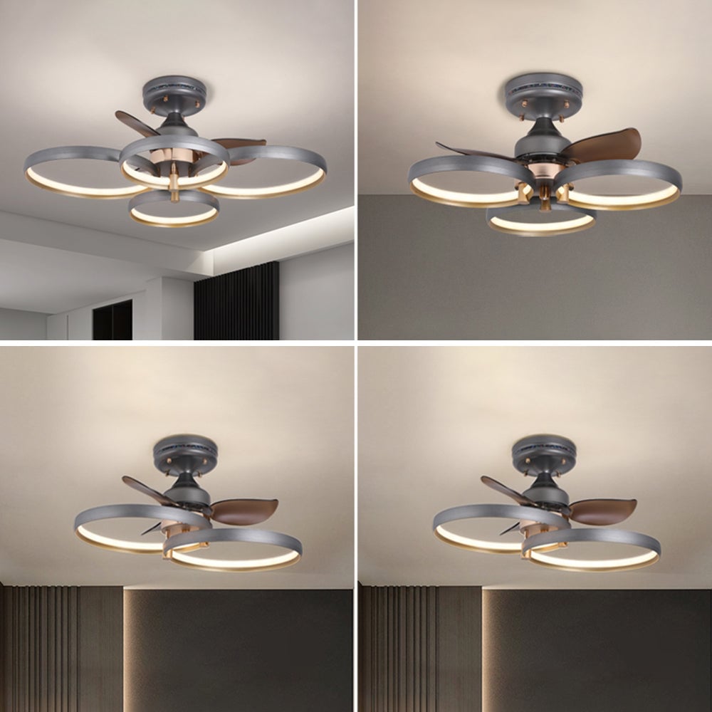 Kelley Deckenventilator mit Beleuchtung Aluminium & Metall, 2/3/4-flammig, ∅65/90CM - Lumpaz