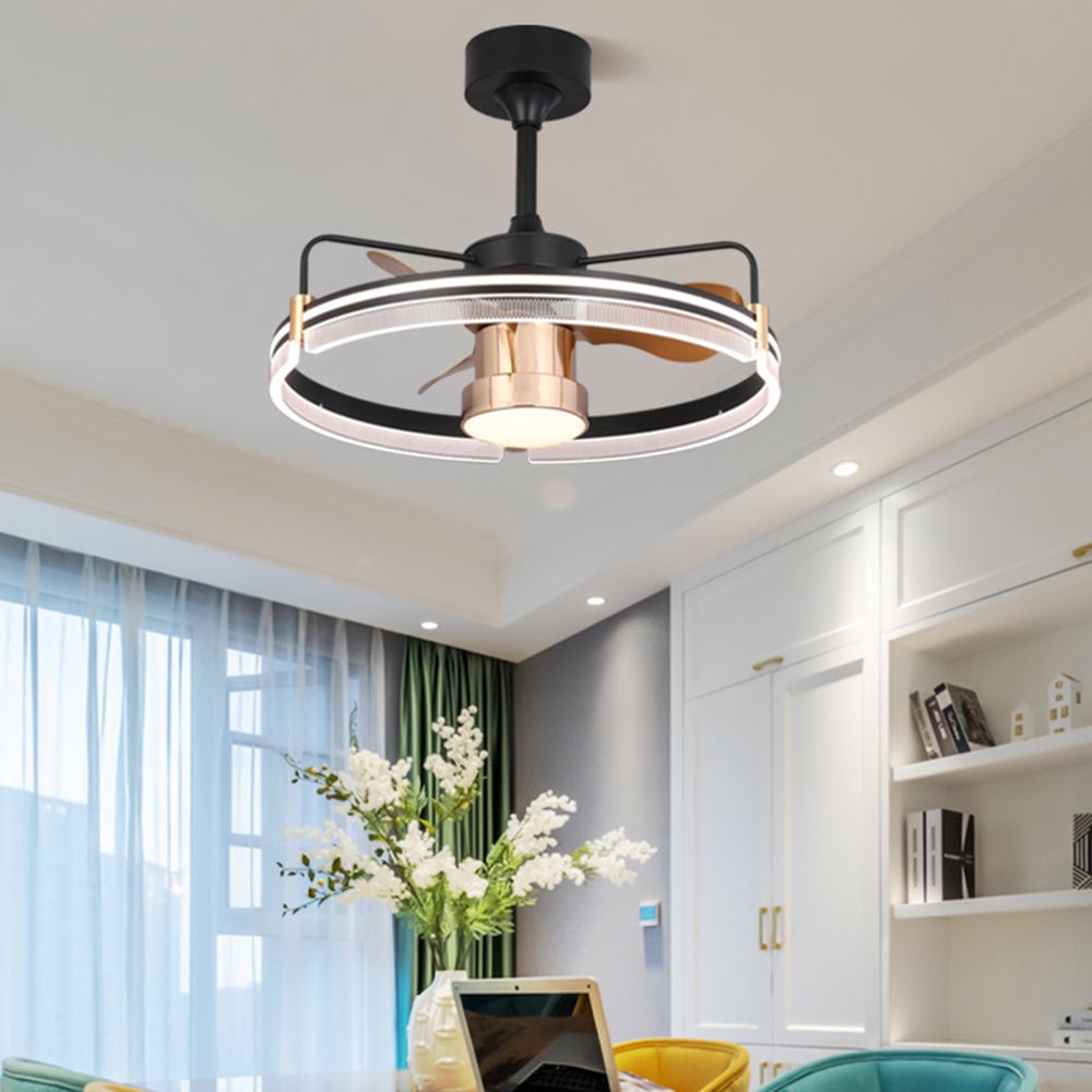 Kelley Deckenventilator mit Beleuchtung Aluminium & Metall, ∅60cm - Lumpaz