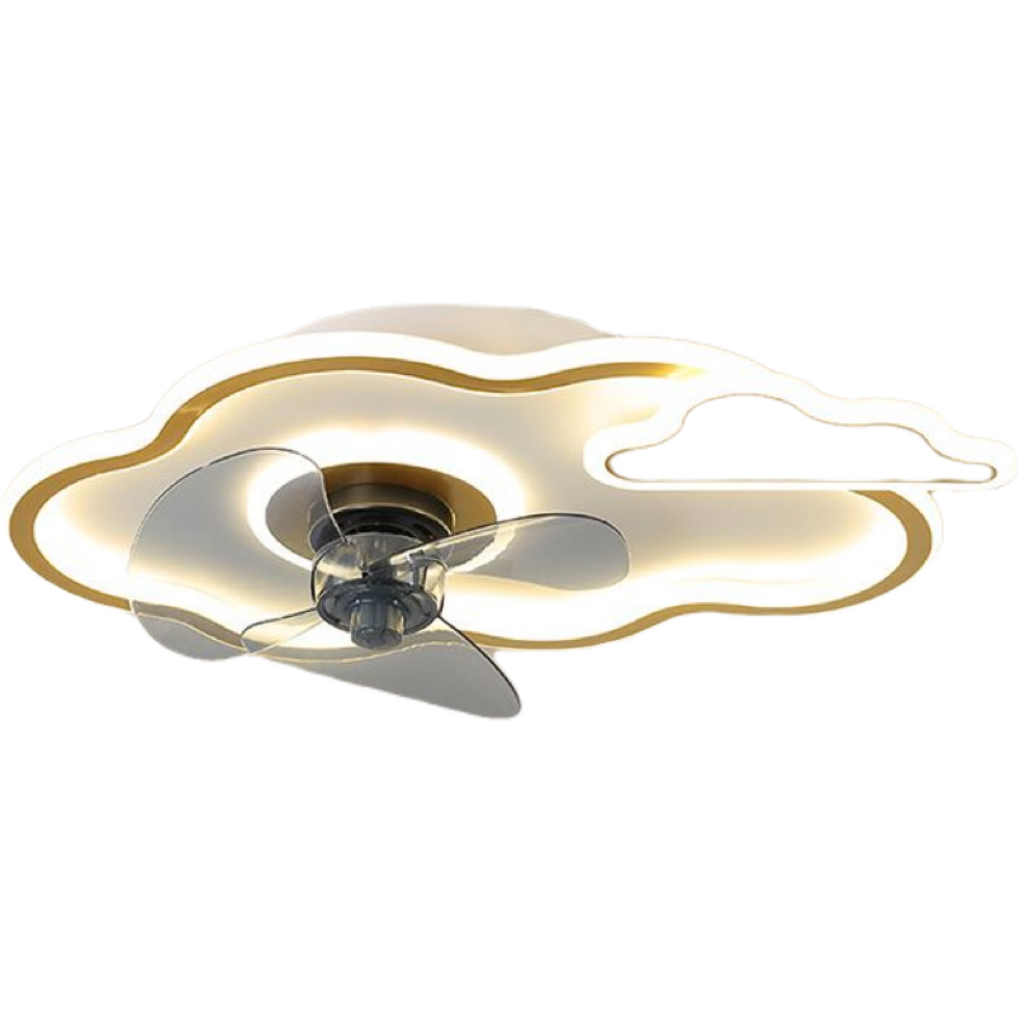 Minori Deckenventilator mit Beleuchtung Wolke & Stern, 3 Farben, ∅52/57CM - Lumpaz