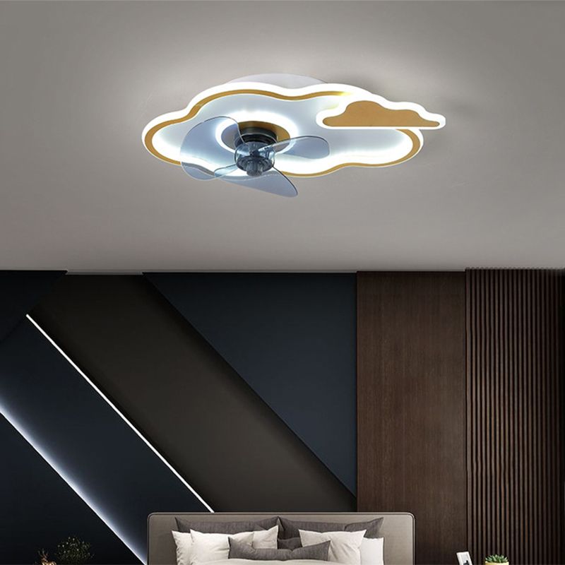 Minori Deckenventilator mit Beleuchtung Wolke & Stern, 3 Farben, ∅52/57CM - Lumpaz