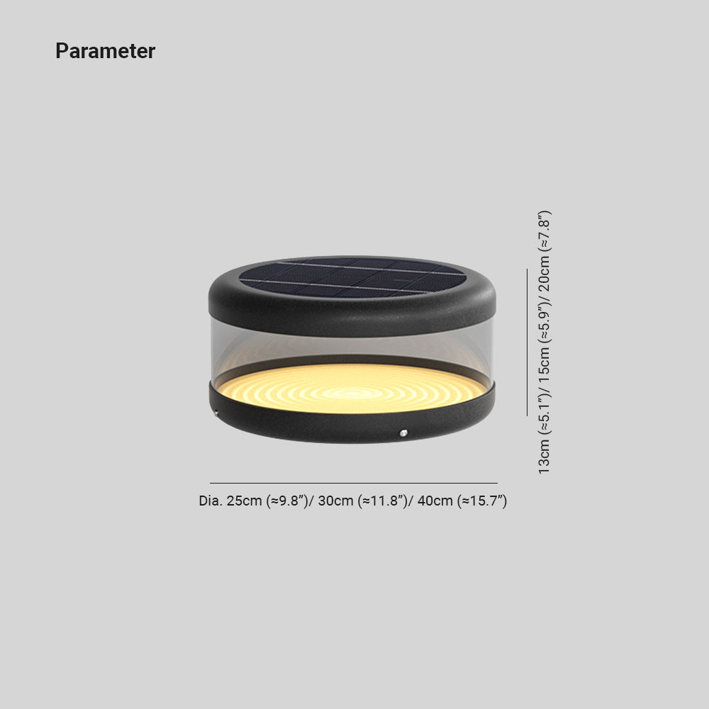 Riley Außensockelleuchte, Solar, ∅25/30/40CM - Lumpaz