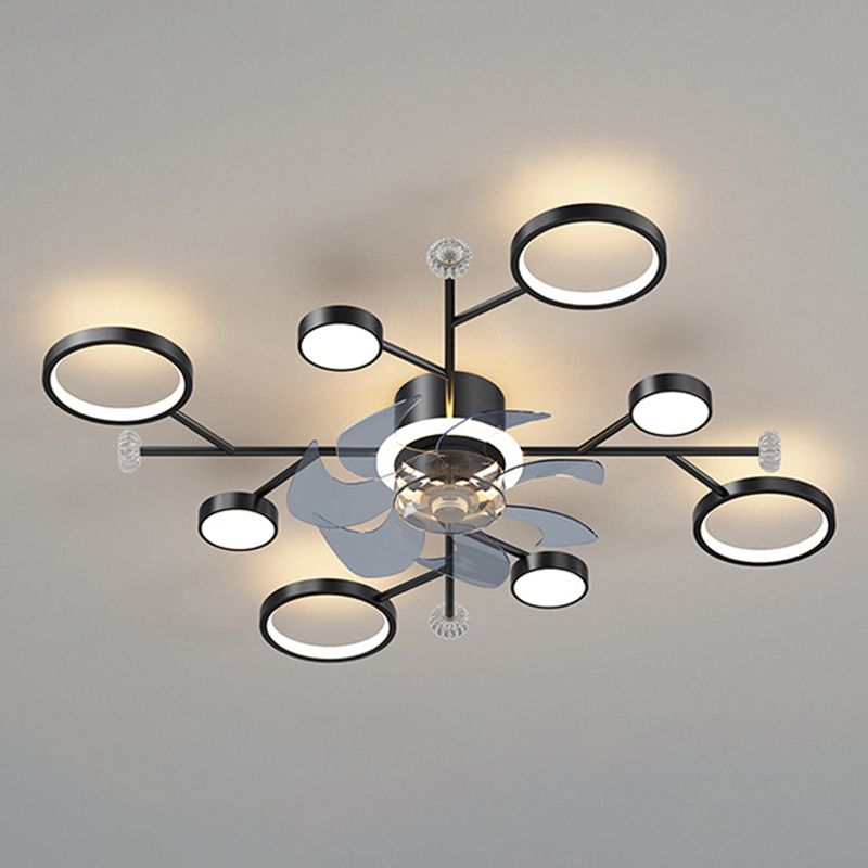 Weiss Deckenventilator mit Beleuchtung, 2 Farben, 62/88/107CM Lang - Lumpaz