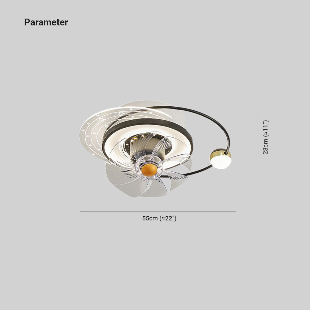 Madina Deckenventilator mit Beleuchtung, 3 Stile, ∅55/60CM - Lumpaz