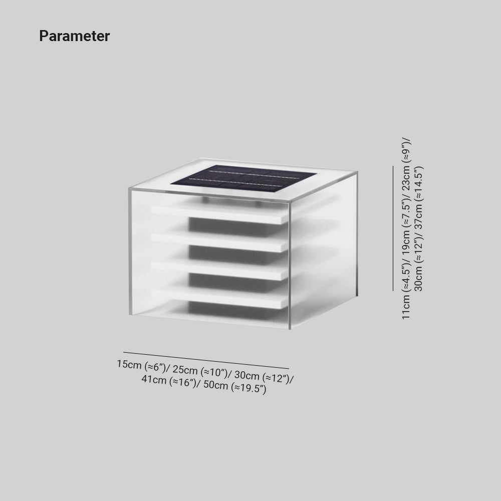 Riley Außensockelleuchte Durchsichtig, Breite 15/25/30/41/51CM - Lumpaz