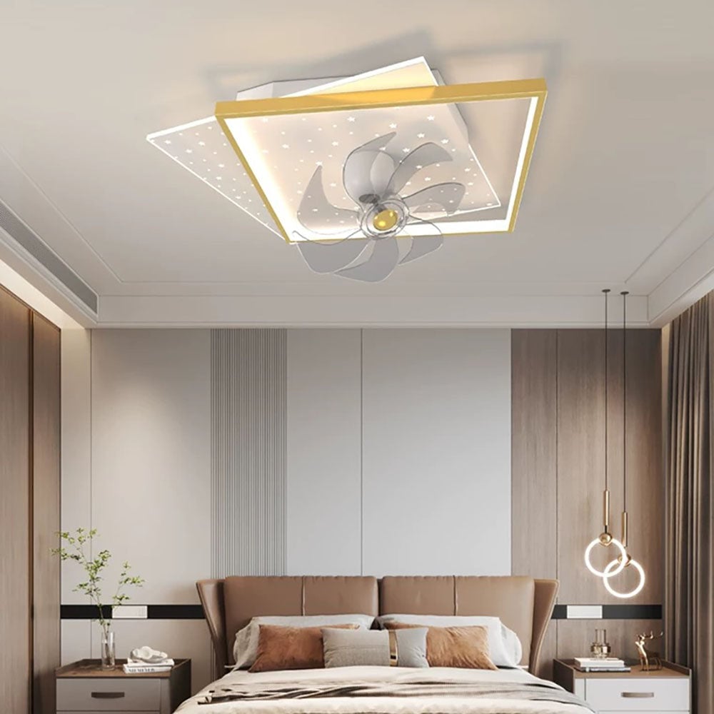 Kelley Deckenventilator mit Beleuchtung, 4 Stile, ∅50/90CM - Lumpaz