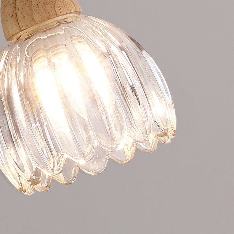 Lily Spiegelfront Wandleuchte Blume, Holz, ∅14CM - Lumpaz