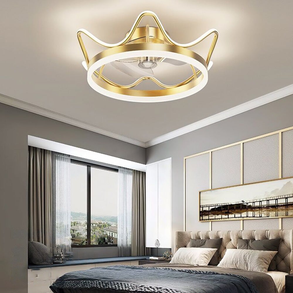Kelley Deckenventilator mit Beleuchtung Krone, ∅50CM - Lumpaz