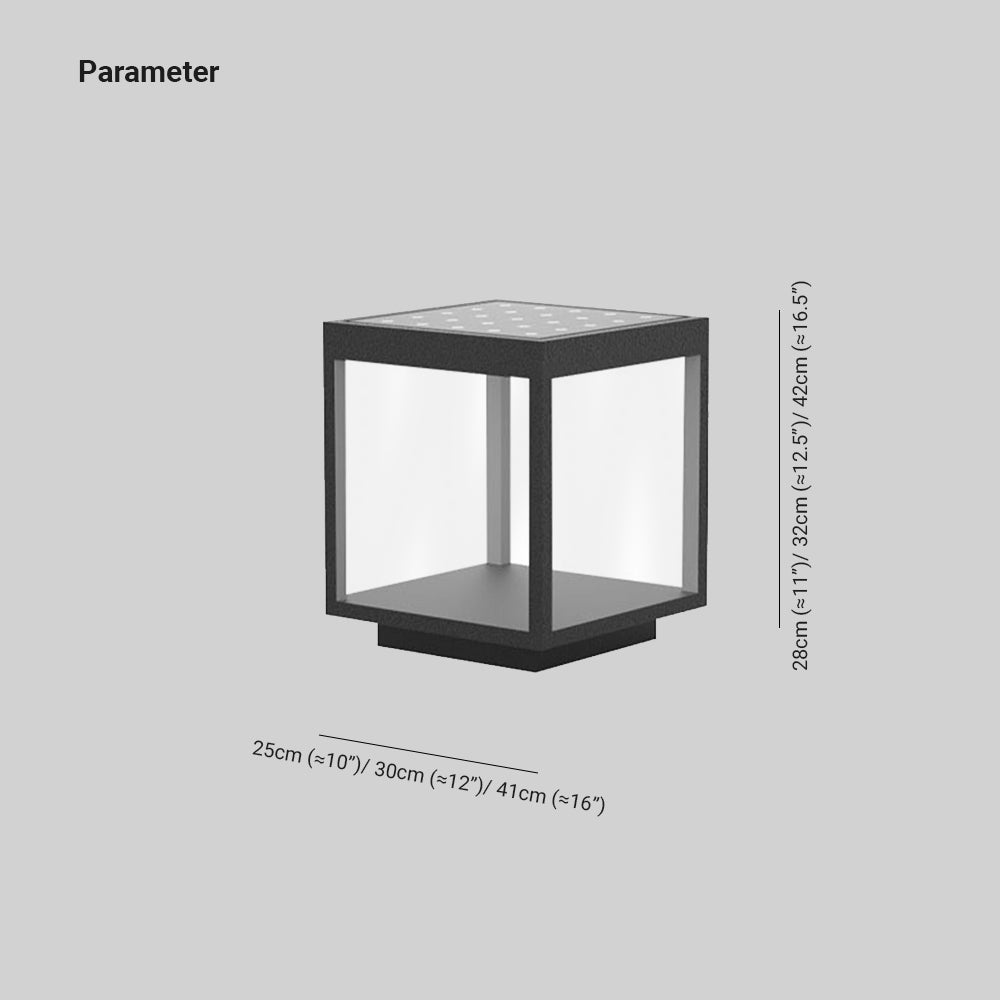Riley Außensockelleuchte Rechteckig, Breite 28/30/41CM - Lumpaz