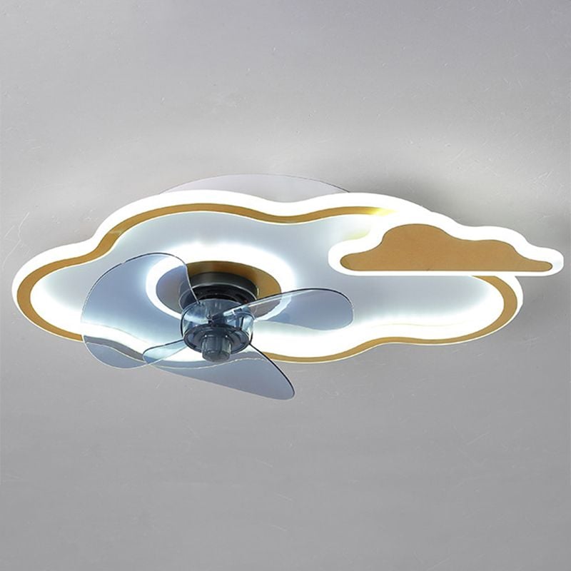 Minori Deckenventilator mit Beleuchtung Wolke & Stern, 3 Farben, ∅52/57CM - Lumpaz