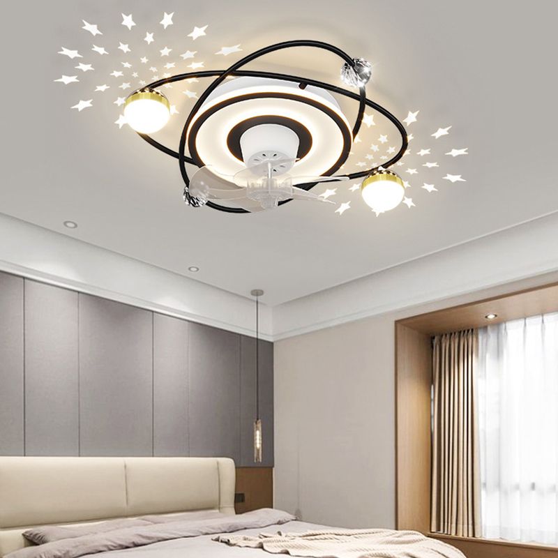Madina Deckenventilator mit Beleuchtung Stern 3-Blatt, 2 Farben, ∅55CM - Lumpaz